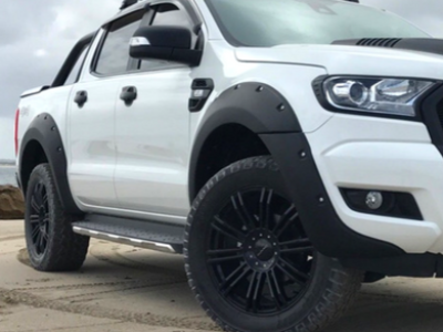 Flares for PX 1 & PX 2 Ford Ranger - Poly Propylene Matt Black Smooth Finish (Set of 4) - Spoilers and Bodykits Australia