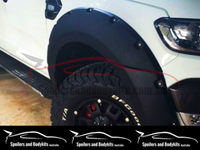 Flares for PX 2 Ford Ranger - ABS Smooth Finish - Gloss Black (Set of 4) - Spoilers and Bodykits Australia