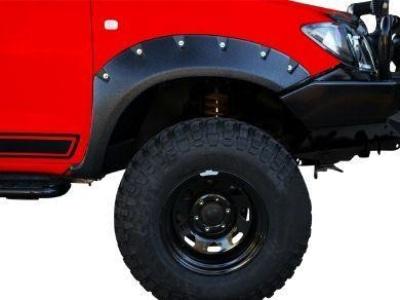 Flares for Toyota Hilux - Set of 2 for Front Wheel Arches - Wrinkle Finish - Chunky Style (2011 - 2015 Models) - Spoilers and Bodykits Australia