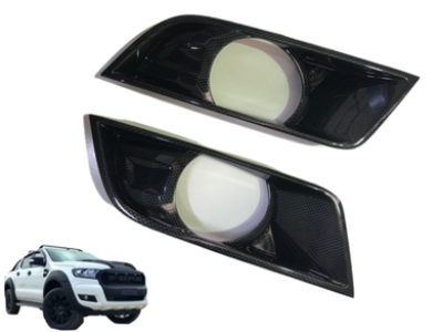 Fog Light Covers for PX 2 Ford Ranger - Carbon Fibre Finish (2015 - 2018) - Spoilers and Bodykits Australia