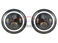 LED HALO Head Lights for Toyota Landcruiser HZJ75 75 / 78 / 79 Series - Spoilers and Bodykits Australia
