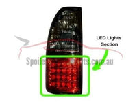 LED Tail Lights for 90 Series Toyota Prado - Smoked Black (06/1999 - 02/2002 Models) - Spoilers and Bodykits Australia