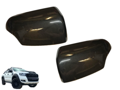 Mirror Covers for PX 1 / PX 2 Ford Ranger - Carbon Fibre Finish (2012 - 2018) - Spoilers and Bodykits Australia
