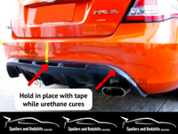 Rear Bumper Bar Diffuser for FG Ford Falcon Sedan - Spoilers and Bodykits Australia