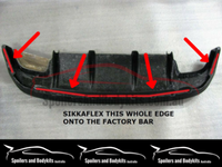 Rear Bumper Bar Diffuser for FG Ford Falcon Sedan - Spoilers and Bodykits Australia